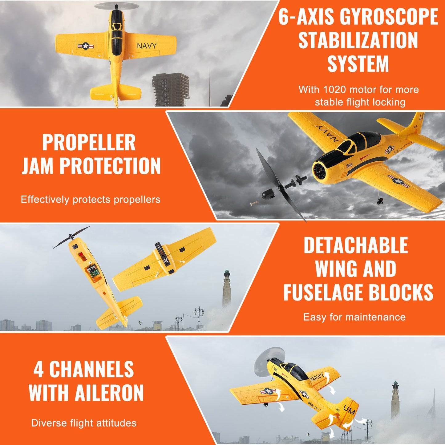 RC-flygplan, 2,4 GHz 4-kanaligt fjärrstyrt flygplan med 6-axlig gyrostabilisator, flygfärdigt träningsflygplan med 2 batterier, lättflygt RC-glidflygplan för vuxna barn nybörjare pojkar