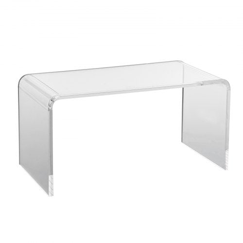 Akryl soffbord, C-format klart akryl sidobord, 16,3 tum högt transparent akryl sidobord, för kaffe, dryck, mat, snacks används i vardagsrum, innergård, terrass
