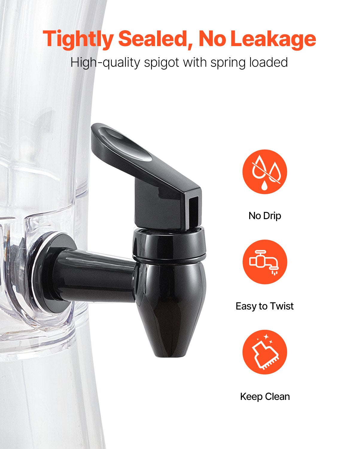 Dryckesdispenser, 13L dryckesdispenser för fester, Plastjuicedispensrar med droppfri kran, Iste-citronjuice-vattendispensrar, för restauranger, hotell, fester