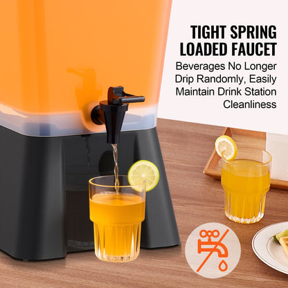 Dryckesdispenser, 19L dryckesdispenser för fester, Plastjuicedispensrar med droppfri kran, Iste-citronjuice-vattendispensrar, för restauranger, hotell, fester