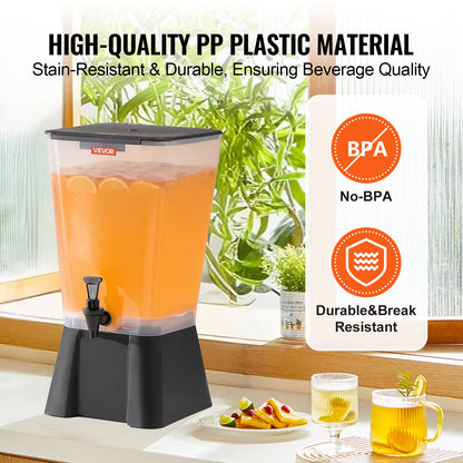 Dryckesdispenser, 19L dryckesdispenser för fester, Plastjuicedispensrar med droppfri kran, Iste-citronjuice-vattendispensrar, för restauranger, hotell, fester