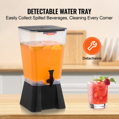Dryckesdispenser, 19L dryckesdispenser för fester, Plastjuicedispensrar med droppfri kran, Iste-citronjuice-vattendispensrar, för restauranger, hotell, fester