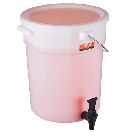 Beverage Dispenser, 5 Gallon Drink Dispensers for Parties, Plastic Juice Dispenser with Spigot and Lid, Iced Tea Lemonade Juice Water Dispenser, for Restaurants, Hotels, Parties
