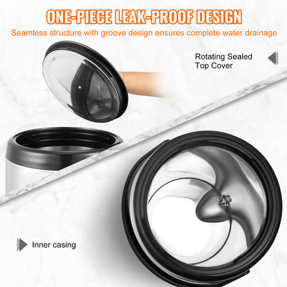 Isolerad dryckesdispenser i rostfritt stål, 7,6 liter, termisk dispenser för varma och kalla drycker med tapphandtag, livsmedelsklassad för varmt te, kaffe, vatten, restaurang, dryckesbutik