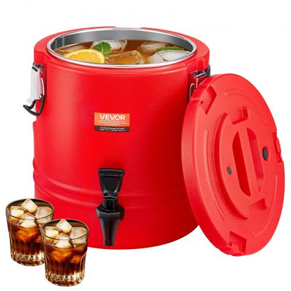 Isolerad dryckesdispenser, 3 gal/11,4 l termisk serveringsbehållare för varma och kalla drycker med kran, livsmedelsklassad kylkanna med insida i 304 rostfritt stål, för te, kaffe, restaurang, utomhusbruk