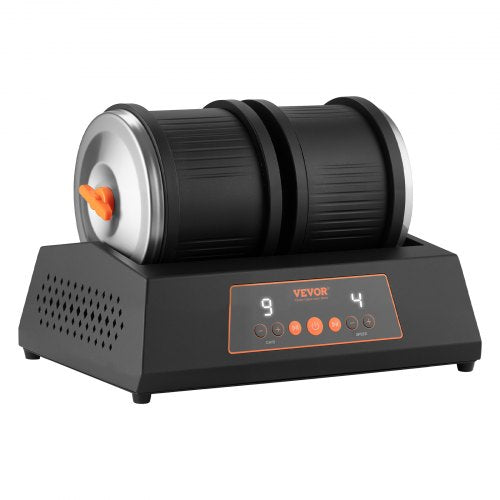 Stenputsarkit, 3,4 kg stenpoleringskit, 4 hastighetsinställningar, 9-dagars poleringstimer, stenpoleringskit, dubbeltrummig stenpolerare med adapter, stenpolerare för vuxna och barn