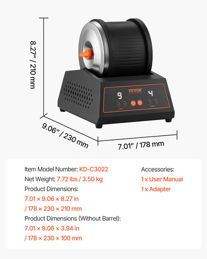Stenputsarkit, stenpoleringskit, 4 hastighetsinställningar, 9-dagars poleringstimer, stenpoleringskit, remfri stenpolerare med adapter och överbelastningsskydd, stenpolerare för vuxna och barn