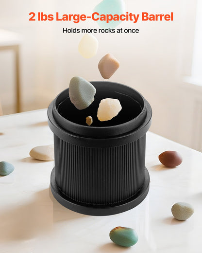 Stentumlare-kit, stenpoleringssats, 4 hastighetsinställningar, 9-dagars poleringstimer, stenpoleringssats, stenpolerare med grova ädelstenar och polerkorn, stenpolerare för vuxna och barn