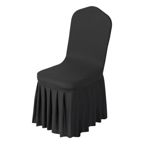 30 st svarta stolsöverdrag, polyester-spandex stolsöverdrag, stretchöverdrag för bröllopsfest, middag, bankett, platt front, passar stolsmått upp till 20,08 x 17,72 x 37,4 tum