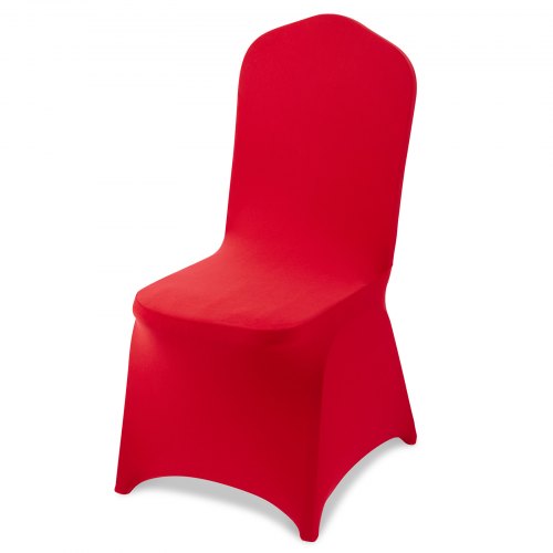 50 st röda stolsöverdrag, polyesterspandex stolsöverdrag, stretchöverdrag för bröllopsfest, middag, bankett, platt front, passar stolsmått upp till 20,08 x 17,72 x 37,4 tum