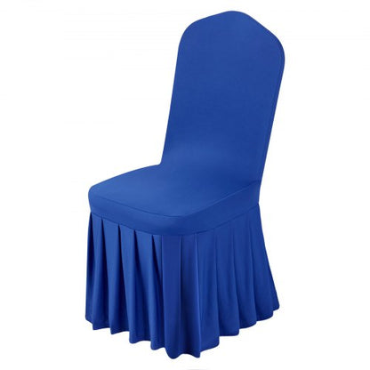 30 st blå stolsöverdrag, polyester-spandex stolsöverdrag, stretchöverdrag för bröllopsfest, middag, bankett, platt front, passar stolsmått upp till 20,08 x 17,72 x 37,4 tum