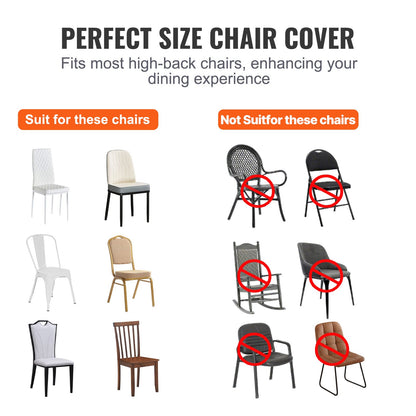 Hopfällbara stolsöverdrag i stretchig spandex, universellt monterat stolsöverdrag, avtagbara tvättbara skyddande överdrag, för bröllop, högtid, bankett, fest, firande, middag (30 st vita)