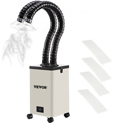 Lödrökssug, 150W 106 CFM rökabsorberare, 3-stegsfilter, 3 hastigheter med slang för lödning, lasergravering och gör-det-själv-svetsning