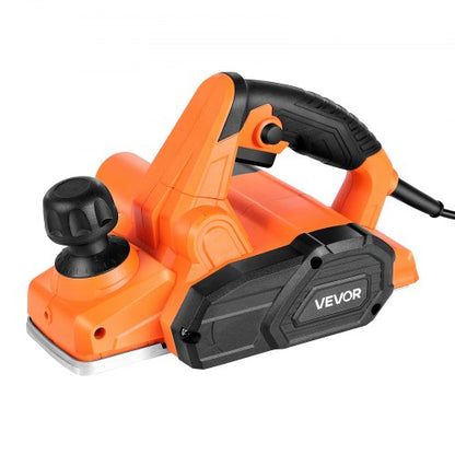 Elektrisk handhyvel, 82 mm skärbredd, 650W 16800 RPM Sladdansluten handhyvel för trä, med justerbart skärdjup, 2 blad, för träbearbetning, träfas, gör-det-själv, slät yta, snickeriverktyg