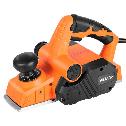 Elektrisk handhyvel, 82 mm skärbredd, 900 W 14500 RPM Sladdansluten handhyvel för trä, med justerbart skärdjup, 2 blad, för träbearbetning, träfas, gör-det-själv, slät yta, snickeriverktyg