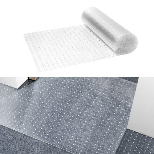 Mattskydd för husdjur, 24" x 12' PVC reptåligt mattskydd för dörröppning, halkfri klösskyddsmatta för katt, lättskärbar plastmatta mot klös, klösskydd för kattmatta
