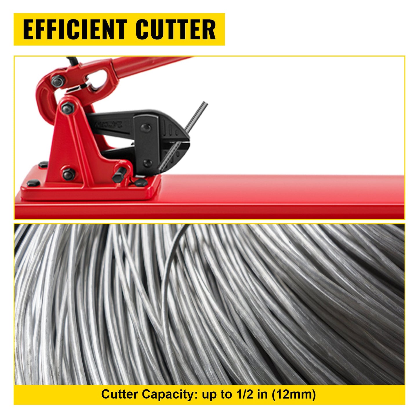 24" bänktyp handpress, skärkapacitet 3/8" bultavskärare bänktyp, hårdhet 35-45HRC krympverktyg bänkstål, röd pressmaskin för pressning och skärning, armbänkpress