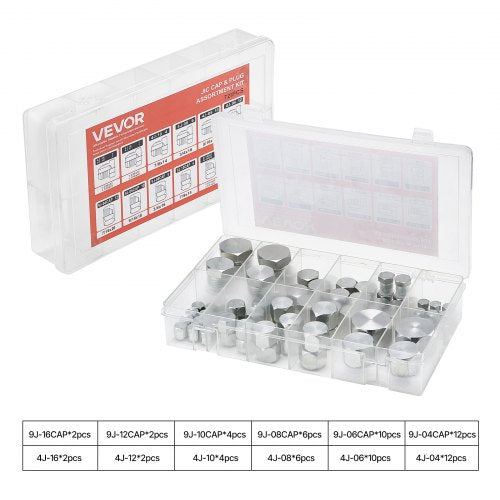 72 delar JIC hydrauliska kopplingar, kraftiga industriella hydrauliska lock och plugg, slang- och rörkopplingssats, lock- och pluggsats, precisionsgängning i 37° vinkel, storlekar 4 6 8 10 12 16