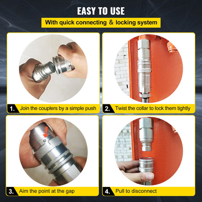 3/4NPT hydraulisk snabbkoppling 3/4-kropps hydraulkoppling 20,7 MPa hydraulkoppling Snabbkoppling 106 L/min hydraulisk snabbkoppling (ISO 16028)
