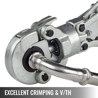 6T hydraulisk krymptång V12-28mm TH16-32mm presstång, V-formad/TH-formad rörkrymptång, käftar 360° huvud handhållen presstång PE-X krymptång för kompositrör PEX PE-X PB-rör