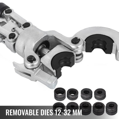 6T hydraulisk krymptång V12-28mm TH16-32mm presstång, V-formad/TH-formad rörkrymptång, käftar 360° huvud handhållen presstång PE-X krymptång för kompositrör PEX PE-X PB-rör