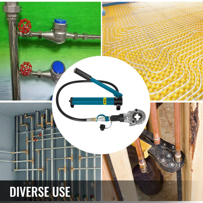 6T hydraulisk krymptång V12-28mm TH16-32mm presstång, V-formad/TH-formad rörkrymptång, käftar 360° huvud handhållen presstång PE-X krymptång för kompositrör PEX PE-X PB-rör