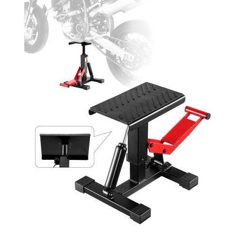 Lyftställ för dirtbike, domkraft för motorcykel, lyftställ 1200 kg kapacitet och hydraulisk lyftfunktion, lyftbord justerbar höjd 9,8"-18,3" för reparation av dirtbikes, underhåll, tillbehör till dirtbikes