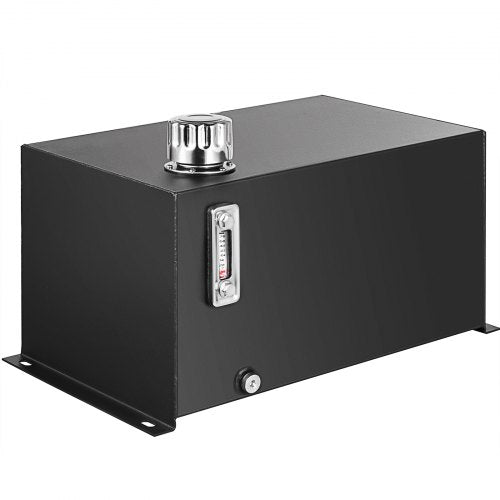 Hydraulvätsketank 37,9 l bränsletank Kraftig hydraulisk ståltank, bensinöverföringstankar, hydraultank med sil, temperaturmätare, filter och ventilationslock för traktorer och lastbilar