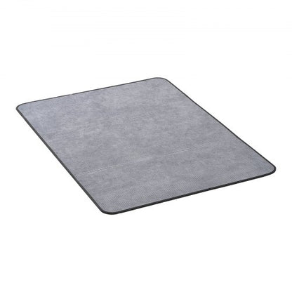Stolsmatta, 915 x 1225 mm kontorsmatta för hårda golv, golvskydd för rullstolar, manchesteryta, halkfri och lätt att rengöra, smidig glidmatta under skrivbordet för hemmakontor (grå)