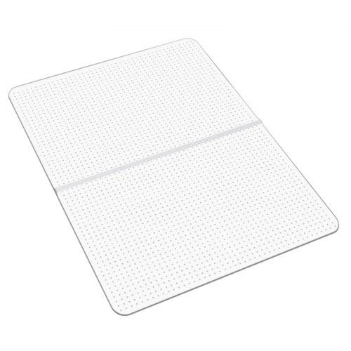 Stolsmatta, 915 x 1225 mm kontorsmatta för heltäckningsmattor, plastgolvskyddsmatta med nitar, halkfri och lättrengjord, smidig glidmatta under skrivbordet för hemmakontor (rektangulär)