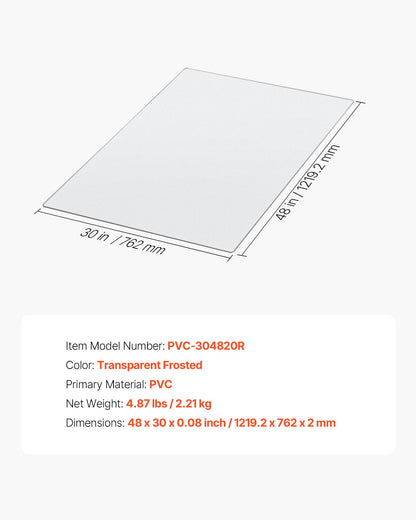 Stolsmatta, 765 x 1215 mm transparent kontorsmatta för hårda golv, golvskydd för rullstolar, halkfri och lätt att rengöra, smidig glidmatta under skrivbordet för hemmakontor (rektangulär)