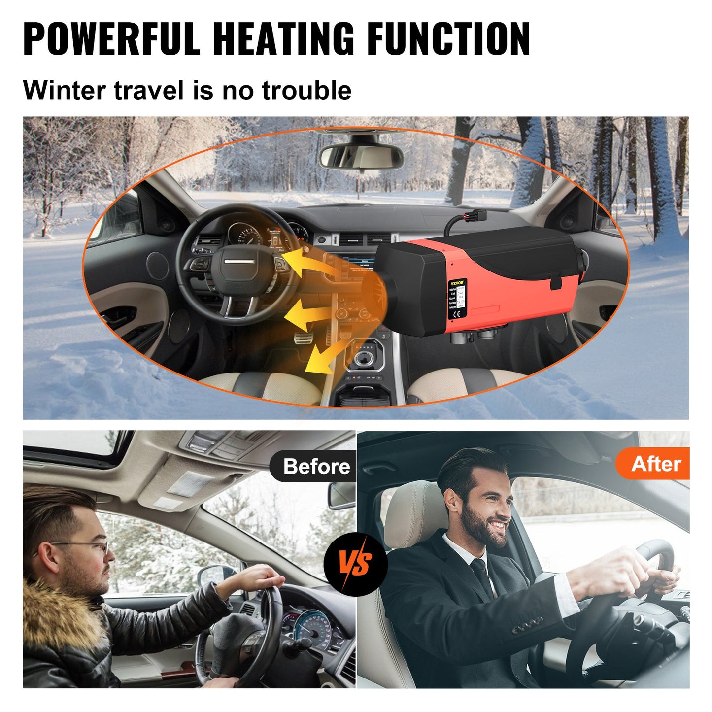 Mohana 12V 2KW Diesel Air Heater Diesel heater Parking heater Air Diesel heater with Silencer,10L tank, LCD switch for cars, buses, RVs, trucks, engineering vehicles