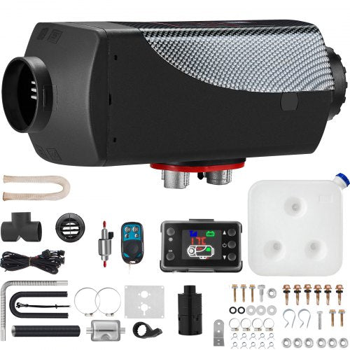 12V 8KW dieselluftvärmare med LCD-brytare, dieselvärmare med fjärrkontroll och annat tillbehörskit, 12V 8KW parkeringsvärmare
