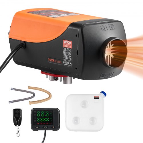 Dieselluftvärmare, 8 kW DC12-24V, snabbvärmande dieselparkeringsvärmare med fjärrkontroll och digital färgdisplay, 10L bränsletank, lågt brus, röstmeddelande, för husbil, lastbil, båt och släpvagn