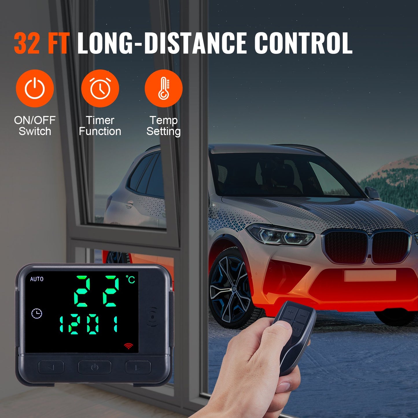 Diesel Air Heater 12V 5KW LCD Display Remote Control for Car Bus RV
