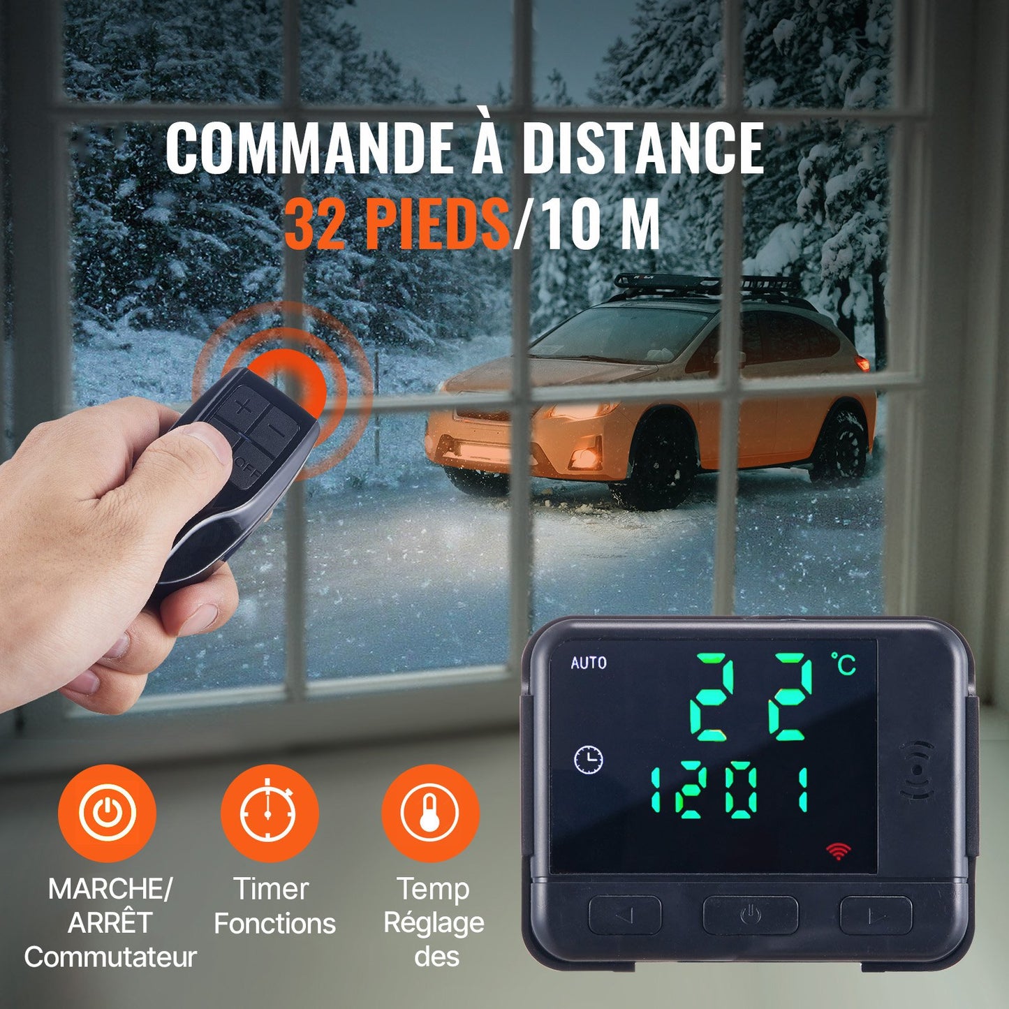 Dieselluftvärmare allt-i-ett 12V 5KW LCD-fjärrkontroll för bil/husbil
