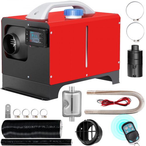 NY Dieselluftvärmare, 5KW 12V parkeringsvärmare, minilastbilsvärmare, ett uttag, med svart LCD-skärm, fjärrkontroll, snabbvärmande dieselvärmare, för husbil, båt, buss, bilsläpvagn, husbilar