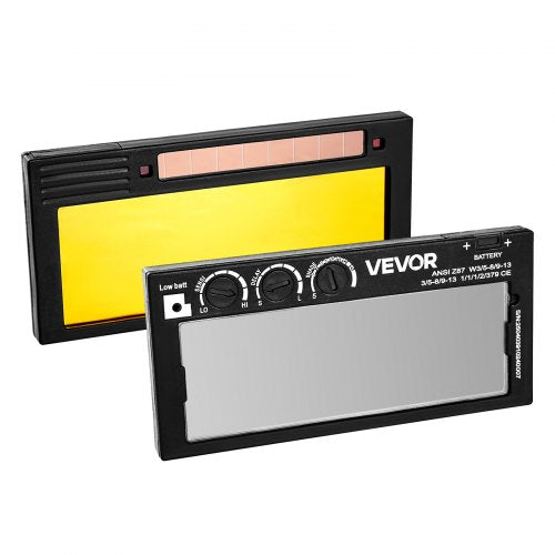 Auto Darkening Welding Lens 108 x 51 mm, Shade 5-13 Adjustable True Color Welding Lens with Dual Arc Sensors, Compatible with Most Welding Helmets for TIG, MIG, MMA Applications