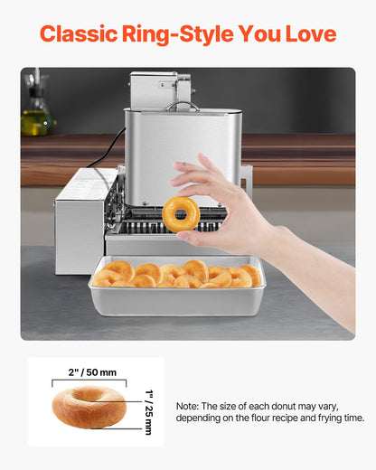 Kommersiell automatisk munkmaskin, 4 rader munktillverkningsutrustning, elektrisk högeffektsmunkmaskin för 240 st/timme, automatisk fritös i rostfritt stål, med intelligent styrning