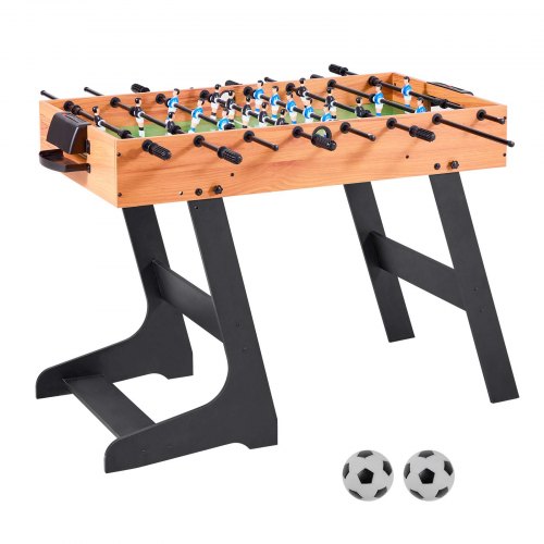 Hopfällbart fotbollsbord, 106 cm standardstorlek, inomhusfotbollsbord i full storlek för hemmet, familjen och spelrummet, hållbart fotbollsset, inkluderar 2 bollar