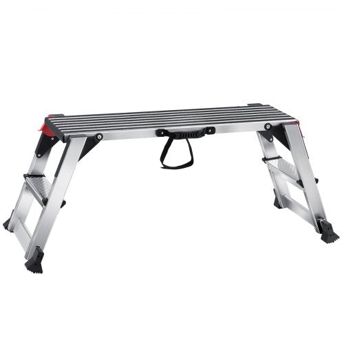 Hopfällbar arbetsplattform, 299,4 kg lastkapacitet, gipsstege i aluminium, kraftig arbetsbänk med halkfria fötter, perfekt för tvätt av fordon, rengöring, målning, dekoration