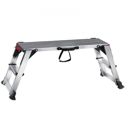 Hopfällbar arbetsplattform, 299,4 kg lastkapacitet, gipsstege i aluminium, kraftig arbetsbänk med halkfria fötter, perfekt för tvätt av fordon, rengöring, målning, dekoration