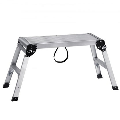 Hopfällbar arbetsplattform, 145 kg lastkapacitet, gipsstege i aluminium, kraftig arbetsbänk med halkfria fötter, perfekt för tvätt av fordon, rengöring, målning, dekoration
