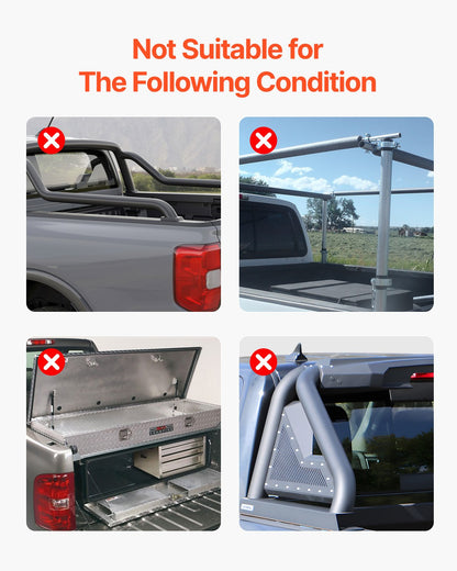 Tri-Fold Truck Bed Tonneau Cover, Compatible with 2014-2024 Toyota Tundra (NOT FIT Trail Special Edition with Storage Boxes), Fleetside 5.5' (67") Short Bed 2023, 400 lbs Load Capacity, Black