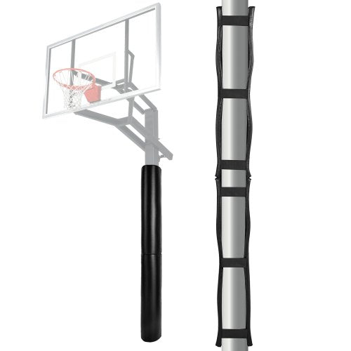 Basketbollsstångsdyna, 193 cm hög och 3,8 cm tjock, kraftig stångdyna som kan omslutas, passar 2–16,3 cm runda och 10,5 x 10,5 cm fyrkantiga stänger, vattentät skyddsdyna för alla väderförhållanden, för källargarage