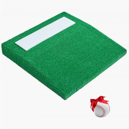 Pitching Mound, bärbar basebollkastarhög, 76 cm inomhus- och utomhusutrustning för pitchingträning, softbollshjälpmedel med antifade-gräs, pitchinggummi, bärhandtag