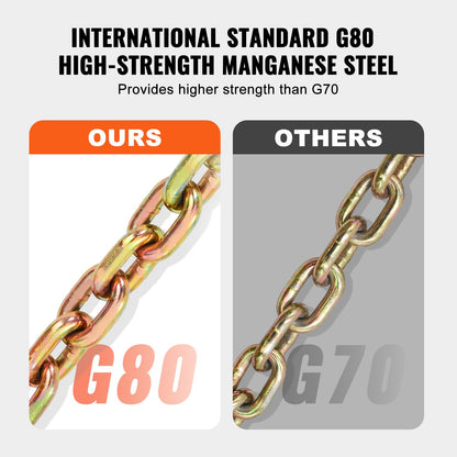 Binder Chain G80 Surrkedja med krokar 9,5 mm x 313,9 cm 2-pack 3220,5 kg
