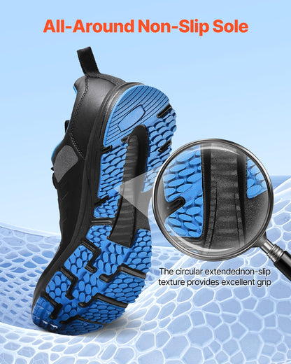 Crossträningsskor, W-vidd sneakers UK storlek 8, skor med bred tåbox, stöd för hålfoten och justerbar snörning, träningsskor för löpning, gymnastik, hundpromenader och tyngdlyftning (svart)