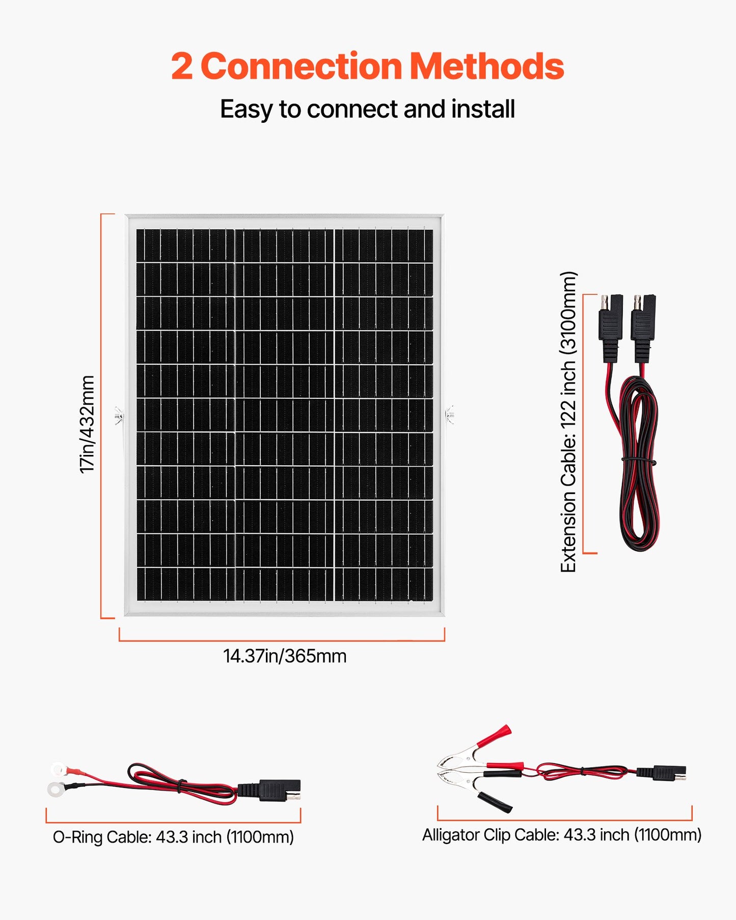 25W 12V solpanelsbatteriladdare, solcellsbatteriunderhållsladdare med intelligent MPPT-kontroller och justerbart monteringsfäste, IP67 vattentät för bil, båt, husbil, motorcykel, släpvagn