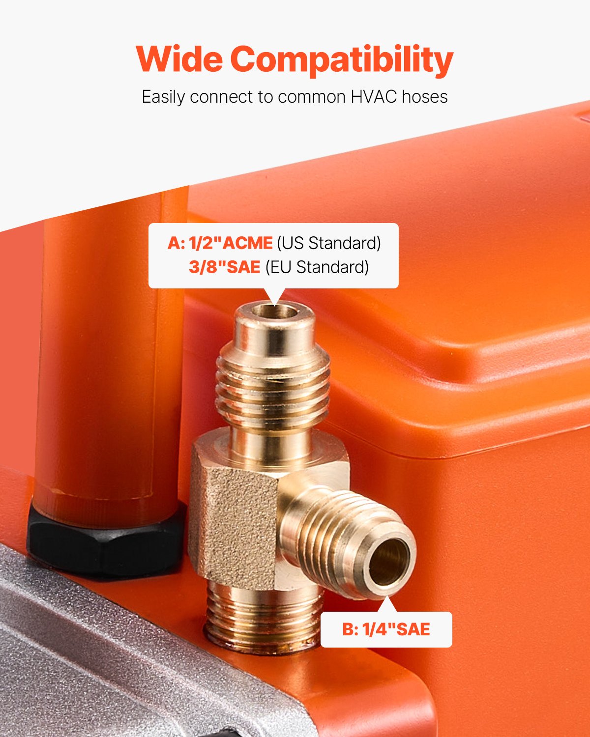 Vakuumpump, 300 L/min (5 CFM), HVAC enstegs roterande lamellvakuumpump, för R134a R22 R410a-system, vakuumpumpsats för bil-AC med oljeflaska, för underhåll av luftkonditioneringsapparater i bilar, avgasning av harts